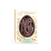 Milk Choc Nest Egg with Choc Coated Spotted Snakes 200g